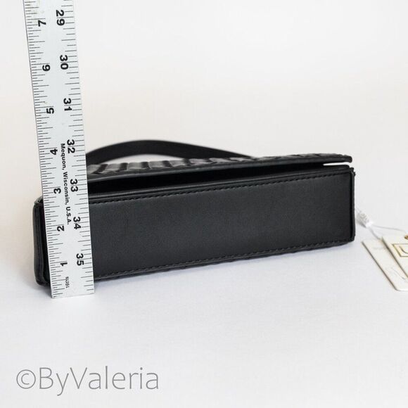 Urban Expressions Black Woven Shoulder Bag NWT Vegan Intrecciato Leather - Picture 11 of 11